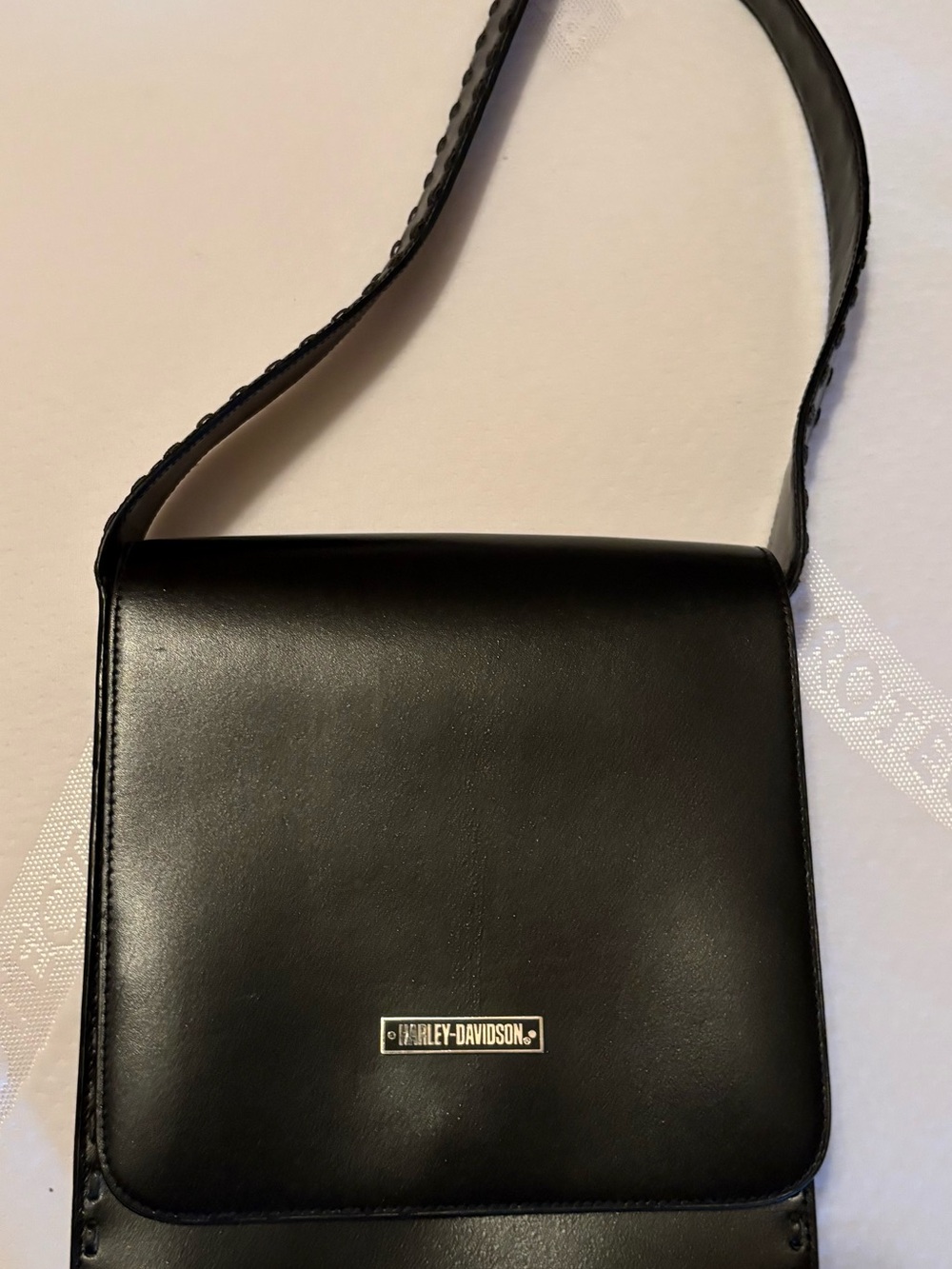 Women’s Black Leather Harley Davidson Shoulder Bag